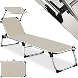 KESSERÂź Sonnenliege Sun mit Dach Gartenliege klappbar Liegestuhl...