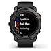 Garmin Fenix 7X Pro Solar, Glass, Slate Gray Steel, Black Bundle with 2 Year Enhanced Protection Pack