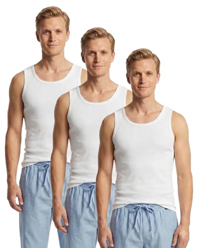 Herrlinne, 100% ekologisk bomull. För vardag och arbete. 3-pack. Vit M