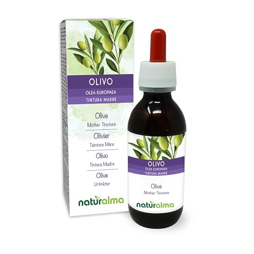 Olivo o Ulivo (Olea europaea) foglie Tintura Madre analcoolica Naturalma - Estratto liquido gocce 120 ml - Integratore alimentare - Vegano