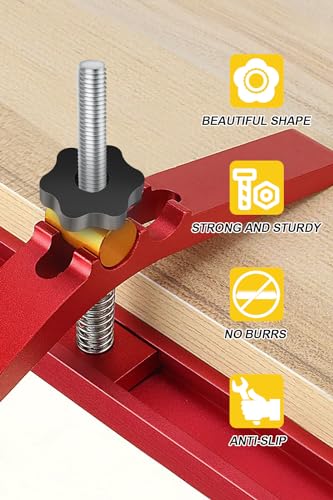 Caianwin M5 Sterngriffmutter 6 Stück, Rändelschraube Äußerer Durchmesser 32mm, Spannknopf mit gerändeltem Gewinde Muttern für Maschinen und Anlagen, Möbel, Werkzeugmaschinen, Fitnessgeräte