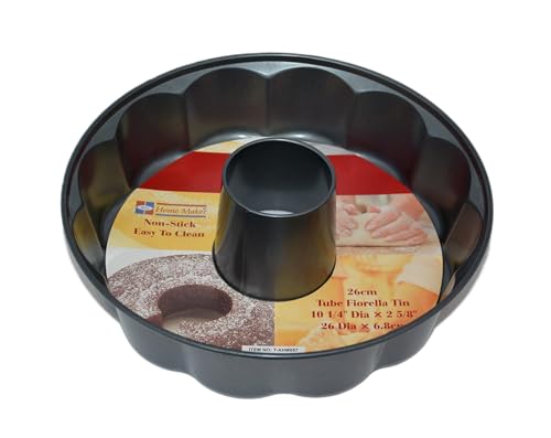 Home Maker Tube Fiorella Cake Pan 26 cm Diameter Black