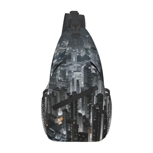 Bolso Cruzado Para Hombre Mochila Tirante Diagonal Negra miniatura 1