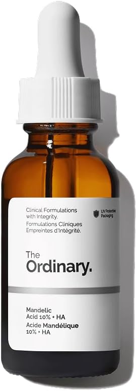 The Ordinary Acide Mandélique 10% + Acide Hyaluronique, Sérum Exfoliant Doux, Peau Purifiante et Hydratante, 30 ml