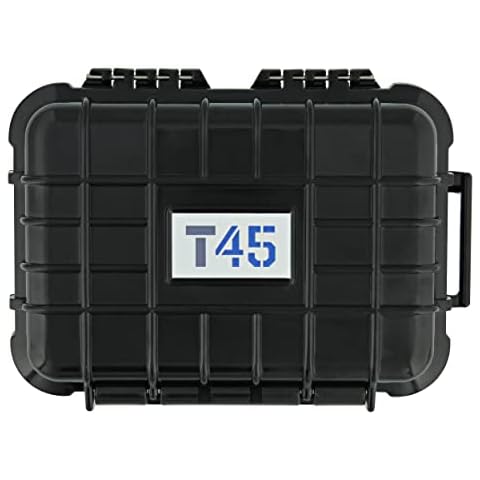 Tactical45 Plastic Hard Case with Rubber Insert - 6.4 x 4.5in Small Storage Cases for Accessories or Electronics Cover