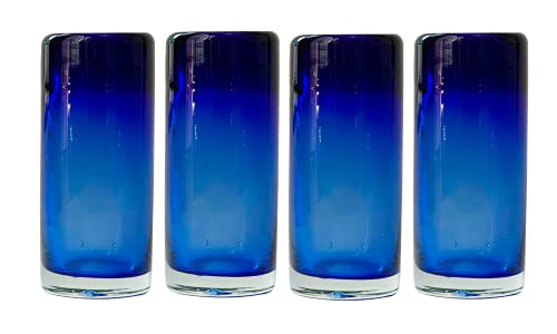 Handgeblasene Schnapsgläser, gemischte Farben, recyceltes Glas, je 50 ml, authentisch, mexikanisch, Tequilo, 5 de Mayo, 4 Stück Cover