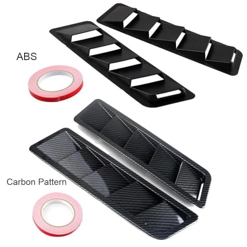 Cubierta tipo pala para capó con rejilla de ventilación estética de carbono 4