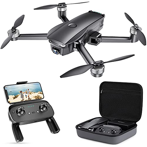 Snaptaâ…°n SP7100 4K GPS Drone with UHD Camera for Adults, Foldable Quadcopter with Brushless Motor, Smart Return to Home, Follow Me, Points of Interest for Beginner with 26 Mins Flight Time