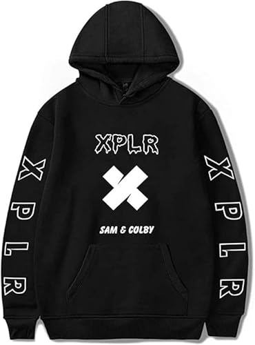 Sam and Col by Merch Hoodie Fashion Print Hooded Sweatshirt Trendy Pullover Hoodie for Men Women