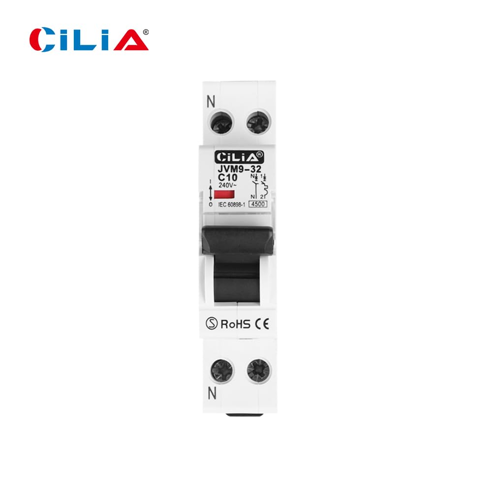 Differenziale Magnetotermico 16a Interruttore Magnetotermico 2P 16A 220V - Tipo C, 6KA, 2 Moduli DIN, Per Quadri Elettrici Civili/industriali Magnetotermico 10a