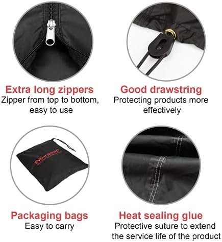 Patio Heater Cover, Eventronic Large Size Heater Cover 420D Oxford, Heavy Duty Electric Patio Heater Cover Waterproof Windproof with Long Zipper255×89×48cm