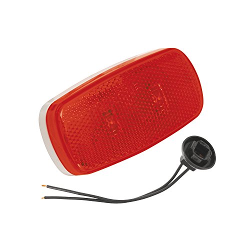 Bargman 47-59-401 Dual LED Side Marker (with White Base - Red)