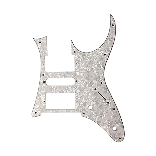 Alljita Guitar Guard Plate Electric Guitar Parts- for Guitar Pickguard Humbucker HSH Pickup Scratch Plate, Many Color (4 Ply White Pearl)
