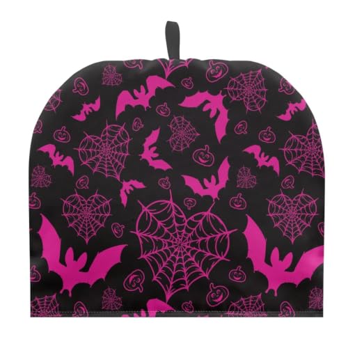 Image of Hudotybom Pink Bat Tea Cozy Teapot Cover Halloween Tea Pot Cosies 6 Cups Insulated Large Teapot Protective Cover for Kitchen Hallowee Decoration