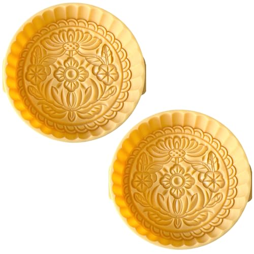 2 moldes de prensa de galletas de mano para repostería, con patrón tradicional, sellos de galletas, cortador de postres, herramienta para hornear