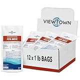 12LBs Pool Shock 68% Calcium Hypochlorite-Chlorine Granular Sanitizer-Kills Bacteria, Algae & Microorganisms-for Inground Pools, Above Ground Pools, Hot Tubs & Spas-1 lb Bag (12-Pack)
