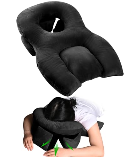 Face Down Pillow for Sleep & Recovery, Black