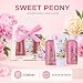 Imagen de Accentra Set de baño SWEET PEONY en caja de regalo rosa blanco dorado
