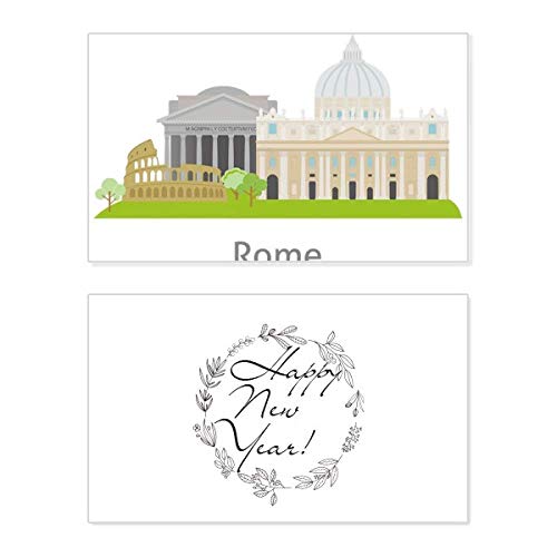 Tarjeta de Año Nuevo de Roma para compartir la magia y los monumentos de Italia