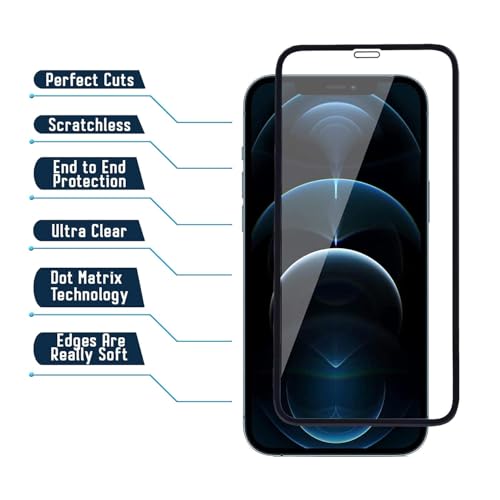 Image of DPJ Tempered Glass for iPhone 12 Pro Max (6.7 Inch) With Installation Kit | Military-Grade Gorilla Screen Protector | Edge to Edge Coverage |9H Hardness |Bubble-Free | Case Friendly | [Pack of 1]