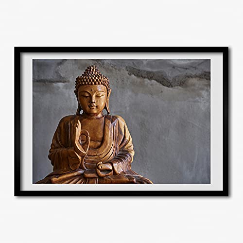 Cadre en Bois Moderne Bouddha Tulup 70x50 cm avec finitions MDF premium