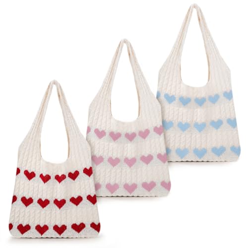 Bolso Tote de Crochet para Mujer 3 Pcs Verano miniatura 1