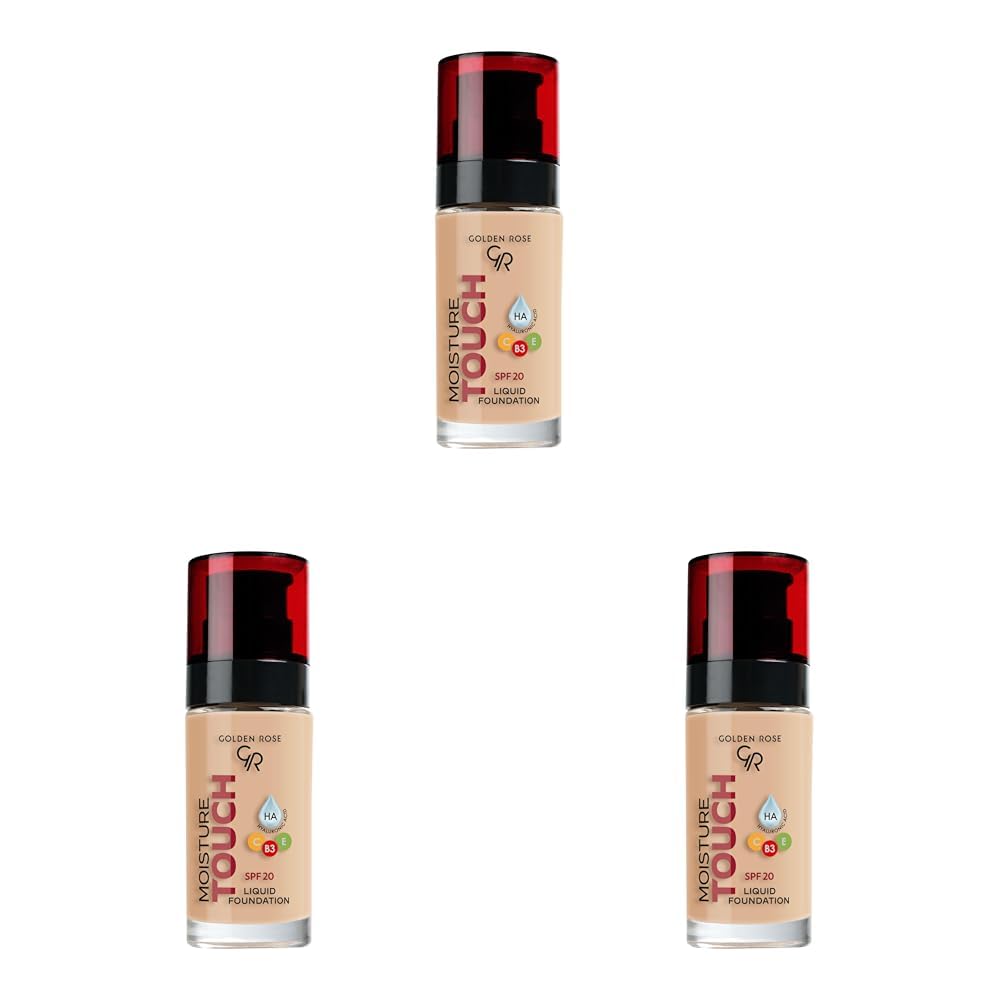 Golden Rose Moisture Touch Liquid Foundation SPF20 No: 111 Nemlendirici Etkili Fondöten (3 paketi)