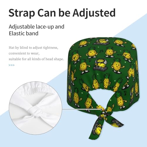 Image of Adjustable Scrub Cap with Sweatband, Breathable Working Hat for Men /Women