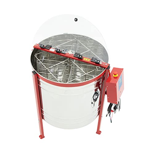 Selbstwendeschleuder 4 Waben (Optima) aus Edelstahl Honigschleuder Imkerei Bienen