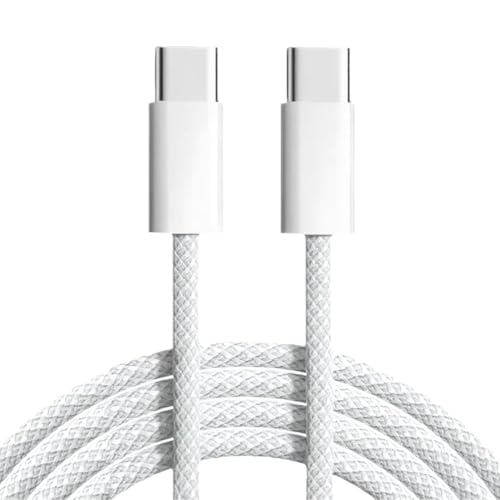 Image of USB C to USB C Cable 3.3FT(1 Meter), Nylon Braided 100W Type C Charger Cord Compatible with iPhone 17 16 15 Pro Plus Pro Max /iPad Pro /Laptop, Android Devices and Other Type C devices (Pack Of 1)