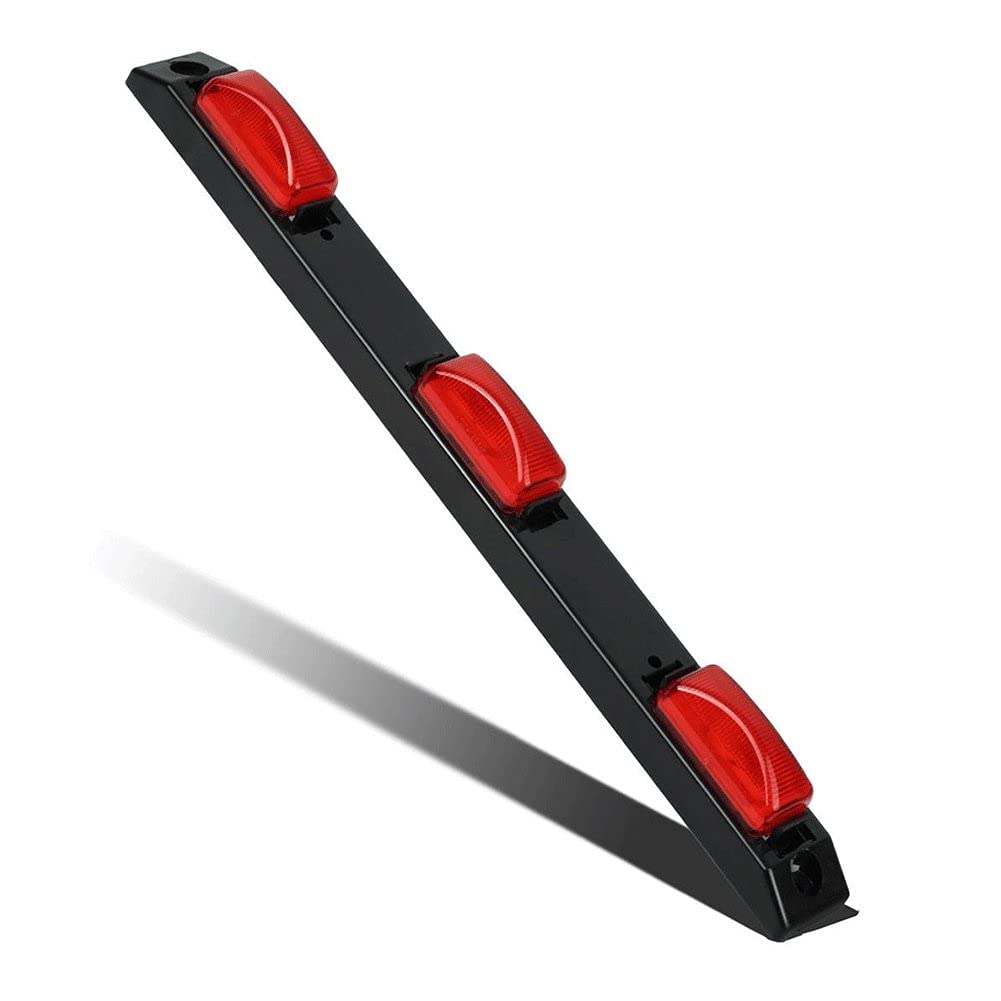 Catinbow 17” LED Red Truck Trailer Identification Light Bar, 3 Light 9