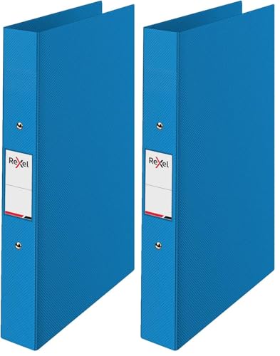Image of Rexel A4 Ring Binder, Blue, 25 mm 2 O-Ring Diameter, Choices, 2115564 (Pack of 2)