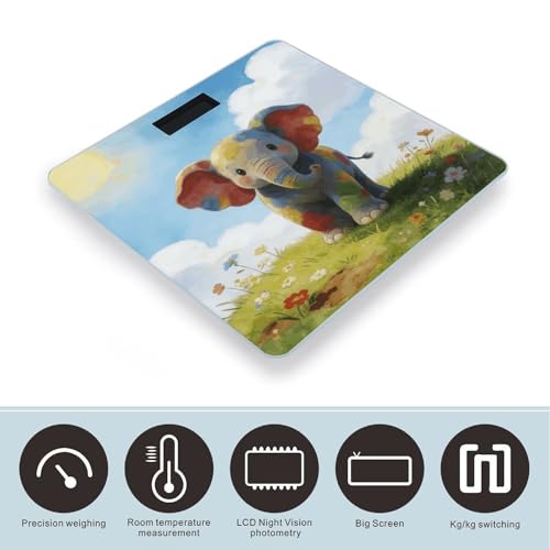 Báscula digital Colorful Baby Elephant 400lb capacidad miniatura 3