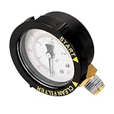 MOTHNUR Professionelles Pool druckmessgerät Psi Manometer Edelstahl Robustes Wasser...