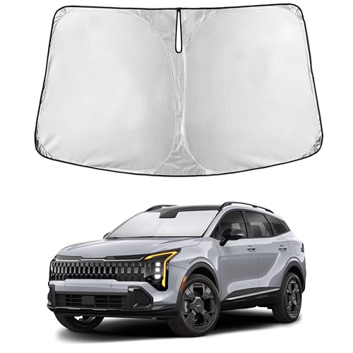 EcoNour Windshield Sunshade Compatible for Kia Sportage NQ5 2023-2024 2025 2026 Sun Visor for Front Windshield & Window Sun Shade Cover UV Heat Blocker & Protector Car Accessories