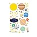 GARNECK Espacio Planeta Pegatinas de Pared Calcomanías Dibujos Animados Sistema Solar Calcomanías de Pared Espacio Exterior Decoraciones de Fiesta de Cumpleaños Planeta Tema Suministros