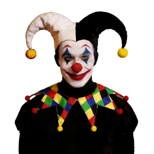 Genérico Disfraz Payaso Adulto Elegante Cuello Desmontable de Estilo Payaso Tela de Nailon Suave y Transpirable de Uso Rápido para Adulto y Niños De Circo Accesorio de Disfraces Cosplay Fiesta