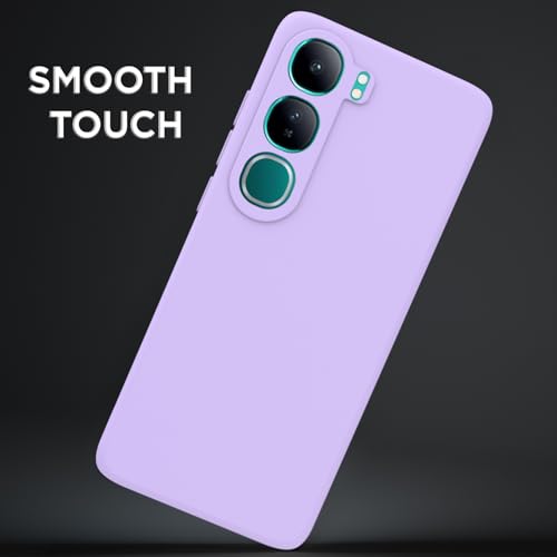 Image of Outlouders Back Cover for Vivo Y300 5G / Vivo V40 Lite 5G | Camera Protection | Durable Soft Matte Silicone Bumper Case (Purple)