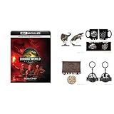 【Amazon.co.jp限定】ジュラシック・ワールド／復活の大地　４Ｋ ＵＨＤ＋ブルーレイセット　オリジナルアクリルスタンド2体セット&マグカップ&ポーチ&メタルキーホルダー付きコレクション(ビジュアルシート3枚+ポストカード3枚セット付) [Blu-ray]