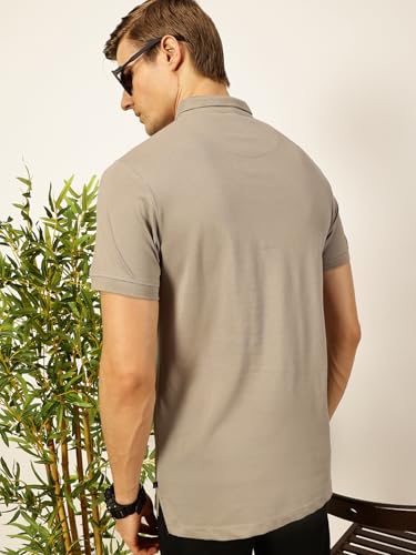 Image of Thomas Scott Men's | Solid | Half Sleeve | Regular Fit | 100% Cotton | Polo Collar | Button Closer | Casual Tshirt