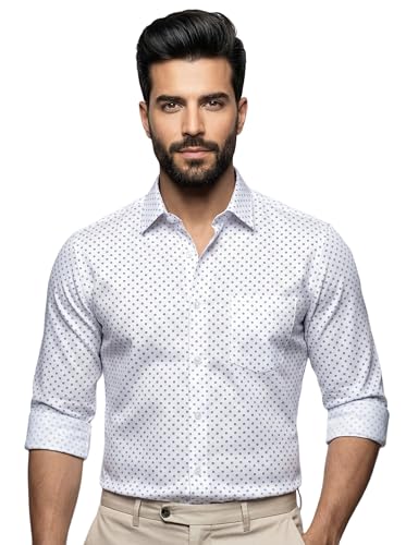 Image of Amazon Brand - INKAST Men's Printed Cotton Shirt | Full Sleeve | Regular Fit | Comfortable Formal Stylish Shirt for Men | Man Shirts for Professional Look