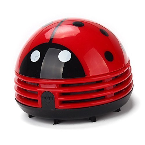 Chofit Adorable Mini aspirateur de Bureau Portable Beetle Balayeuse de miettes Mini Hoover (Rouge) – vue 3