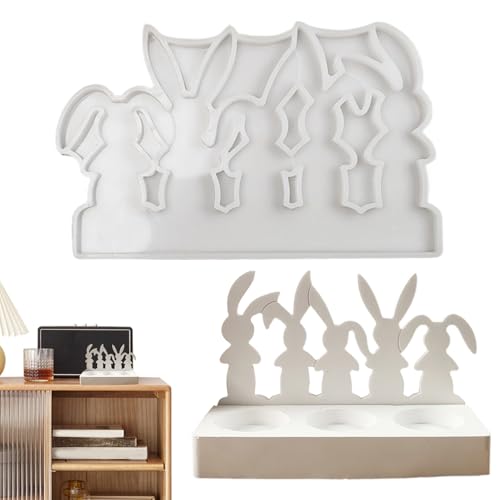 Molde para manualidades de silicona, molde de yeso en forma de conejo, para arte de resina, decoración del hogar, fiestas de vacaciones y amantes de las manualidades
