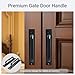 Ptoahqu 2PCS 7 Inches Barn Door Handle, Premium Gate Handle, Sturdy Black Sliding Door Pull Handles for Kitchen, Cabinet, Bathroom, Closet, and Easy Install