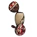 Coconut Maracas Shaker Rattles Hand Painted Percussion Instruments Set of 2 (Leopard Pattern)