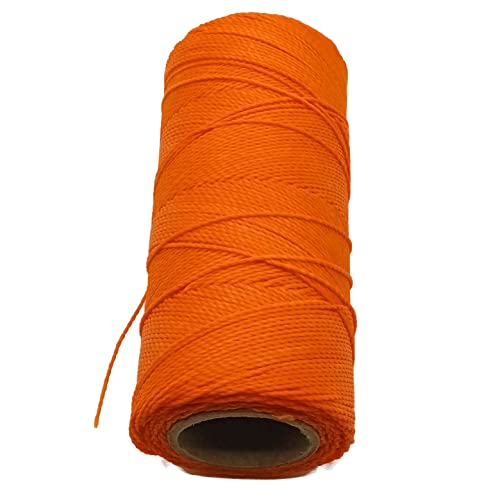 Linhasita Waxed Thread 100 g / 170 m Polyester 1 mm Thick Macrame, 30 Colours Fluorescent Orange, Orange Neon - Image 2