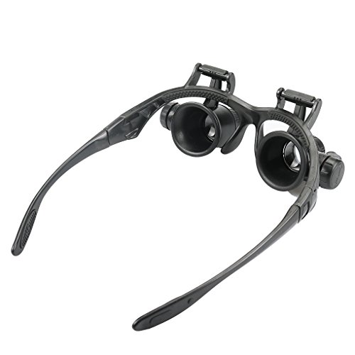 Jóias Lupas 10X 15X 20X 25X Eye Magnifier Lupa Olho de Reparação do Relógio Magnifier Vidros Com 2 l
