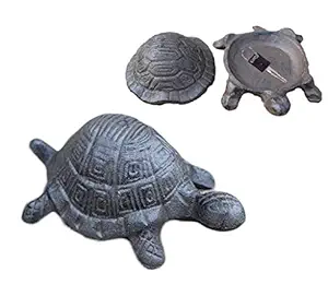 Garden Decoration Turtle Cast Iron Key Hider Stone Diversion Safe Key Outside Hider Hide-A-Key Holder Safely Hiding Your Spare Keys for Outdoor Garden or Yard, Geocaching