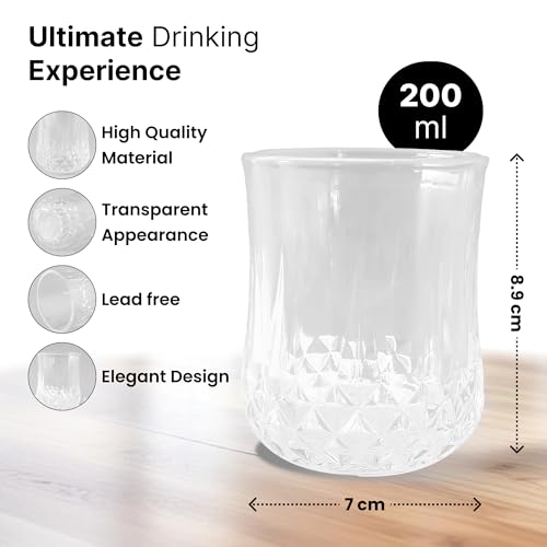 Image of UMAI Whiskey Glasses Set of 2 (270ml Each) | Lead Free Neat Whiskey Glass | Diwali Gift | Heavy Bottom Drinking Glass | Crystal Glass Diwali Gift | Glass for Drinks | Cocktail Glasses