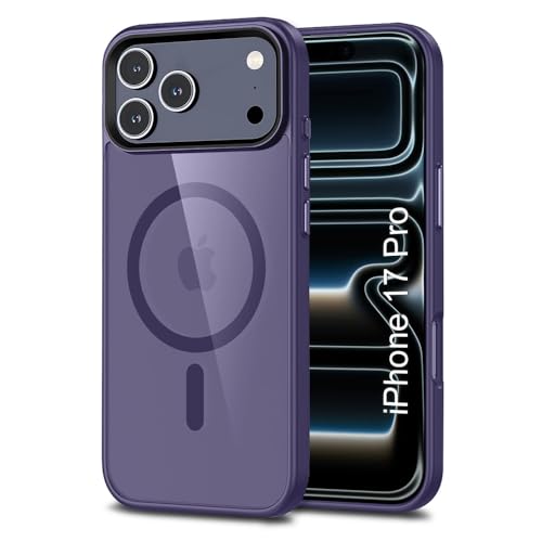 Image of iPhone 17 Pro Magsafe Hard Back Case | Matte Design & 360 Protection | Military-Grade Apple iPhone 17 Pro Cover | Strong Magnet Back - Purple